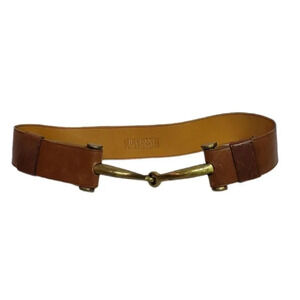 Baroni Brown Leather Hook Belt